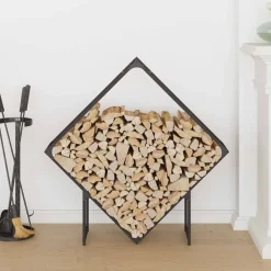 Accessoires Pour Cheminées & Poêles À Bois-vidaXL Portant de bois chauffage 100x25x100 cm Noir