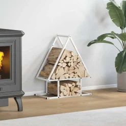 Accessoires Pour Cheminées & Poêles À Bois-vidaXL Portant de bois chauffage 50x25x60 cm Blanc