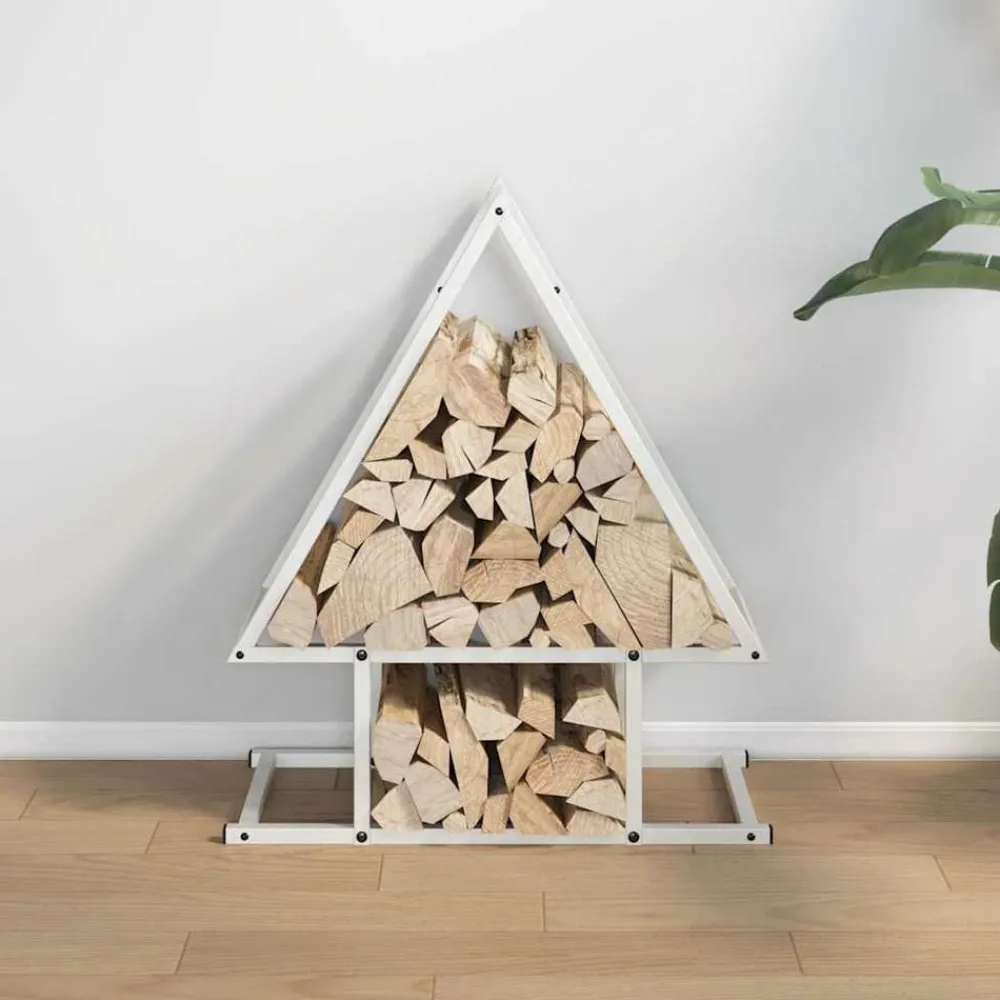Accessoires Pour Cheminées & Poêles À Bois-vidaXL Portant de bois chauffage 50x25x60 cm Blanc