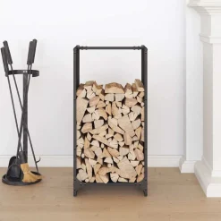 Accessoires Pour Cheminées & Poêles À Bois-vidaXL Portant de bois chauffage 40x30x80 cm Noir