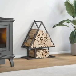 Accessoires Pour Cheminées & Poêles À Bois-vidaXL Portant de bois chauffage 50x25x60 cm Noir