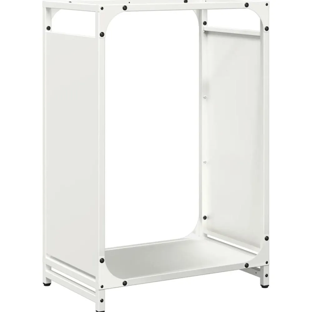 Accessoires Pour Cheminées & Poêles À Bois-vidaXL Portant de bois chauffage 44x28x65 cm Blanc