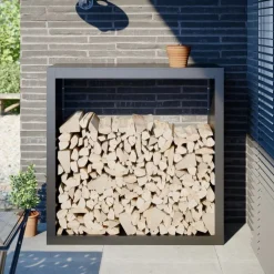 Accessoires Pour Cheminées & Poêles À Bois-vidaXL Portant de bois de chauffage anthracite 100x40x100 cm acier Acier/Anthracite