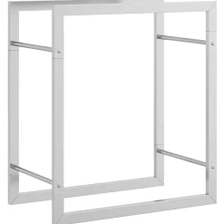 Accessoires Pour Cheminées & Poêles À Bois-vidaXL Portant de bois de chauffage 50x28x56 cm acier inoxydable Argent