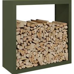 vidaXL Portant de bois de chauffage vert 100x40x100 cm acier