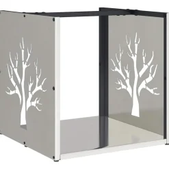 Accessoires Pour Cheminées & Poêles À Bois-vidaXL Portant de bois de chauffage 40x40x40 cm Acier inoxydable