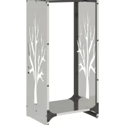 Accessoires Pour Cheminées & Poêles À Bois-vidaXL Portant de bois de chauffage 40x30x80 cm Acier inoxydable