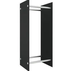 Accessoires Pour Cheminées & Poêles À Bois-vidaXL Portant de bois de chauffage 40x35x100 cm Verre trempé Noir