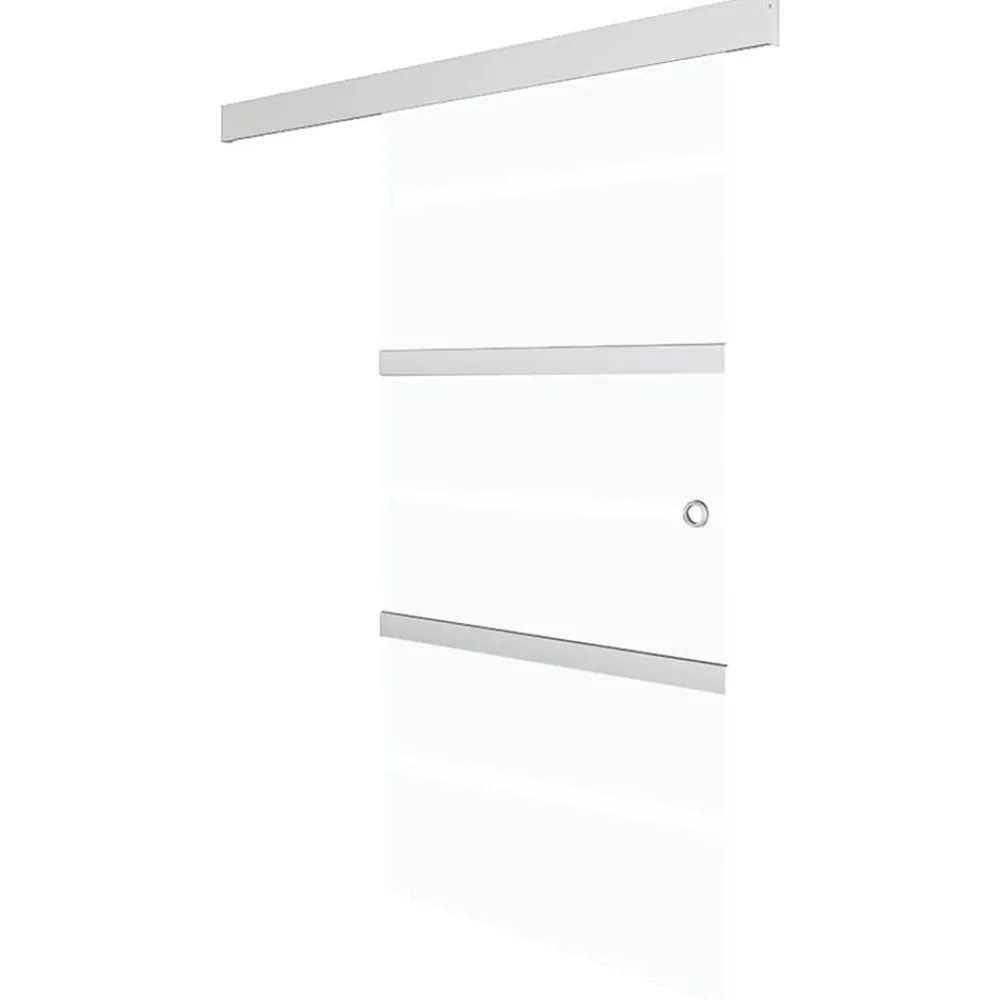 Matériaux De Construction-vidaXL Porte coulissante Verre ESG et aluminium 76x212 cm Argenté