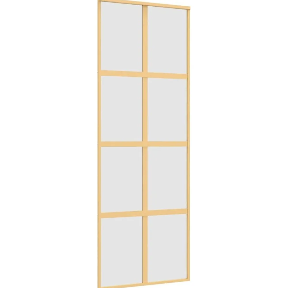 vidaXL Porte coulissante 76x205 cm verre ESG dépoli et aluminium
