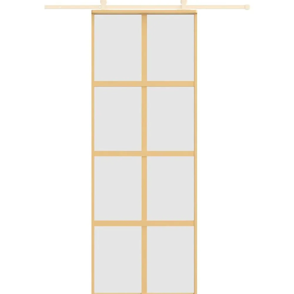 vidaXL Porte coulissante 76x205 cm verre ESG dépoli et aluminium