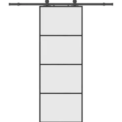 vidaXL Porte coulissante kit de quincaillerie 76x205 cm verre ESG