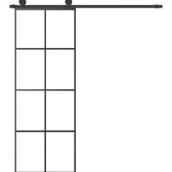 vidaXL Porte coulissante avec kit de quincaillerie 76x205 cm Verre ESG