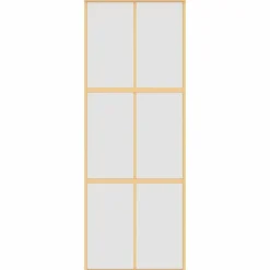 vidaXL Porte coulissante doré 76x205 cm verre ESG dépoli et aluminium