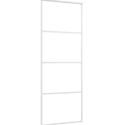 vidaXL Porte coulissante Verre ESG dépoli et aluminium 76x205 cm