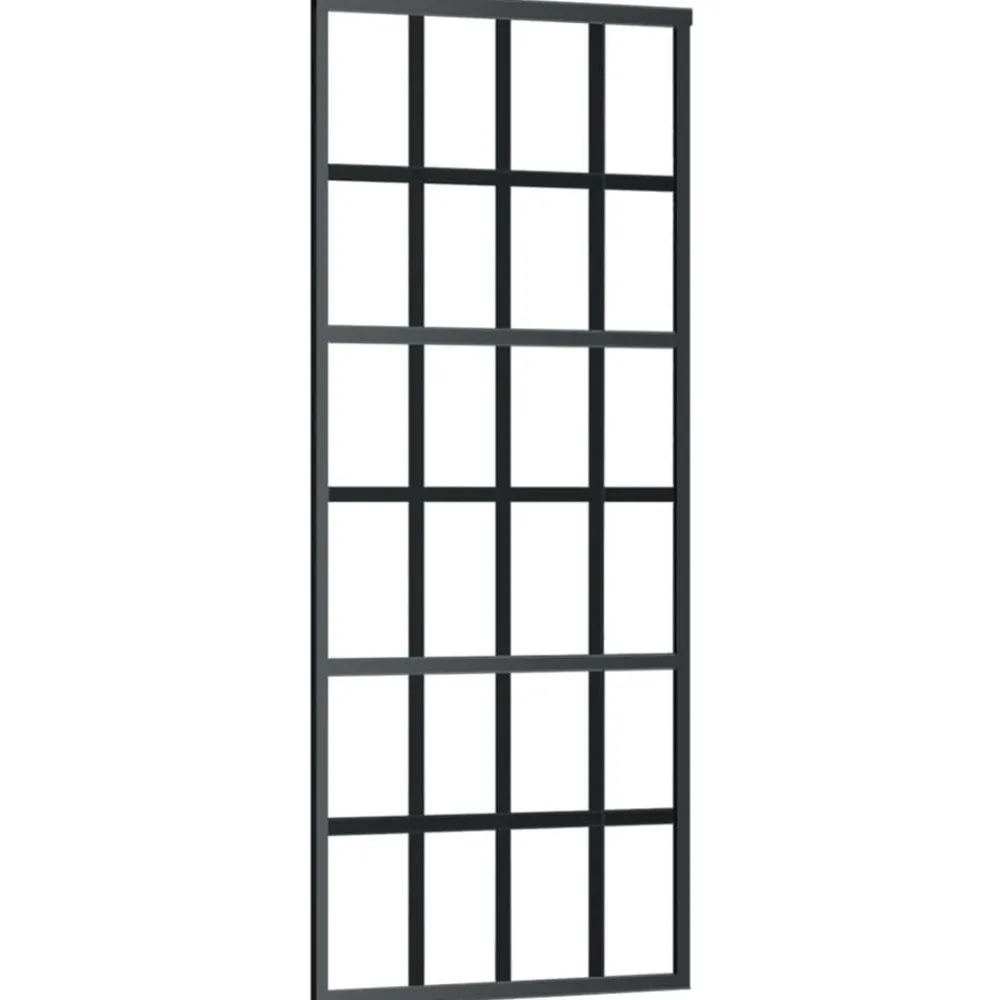 vidaXL Porte coulissante et quincaillerie Verre ESG/Aluminium 76x205cm