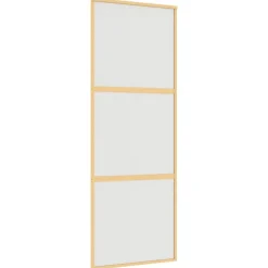 vidaXL Porte coulissante doré 76x205 cm verre ESG dépoli et aluminium