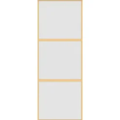 vidaXL Porte coulissante doré 76x205 cm verre ESG dépoli et aluminium