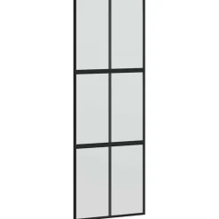 vidaXL Porte coulissante noir 76x205 cm verre trempé aluminium