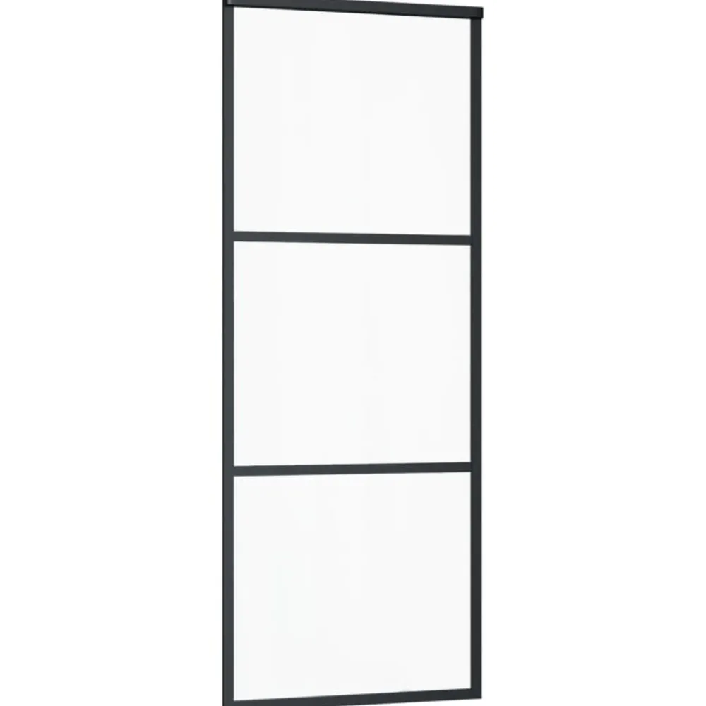 vidaXL Porte coulissante et quincaillerie ESG Verre/Aluminium 76x205cm