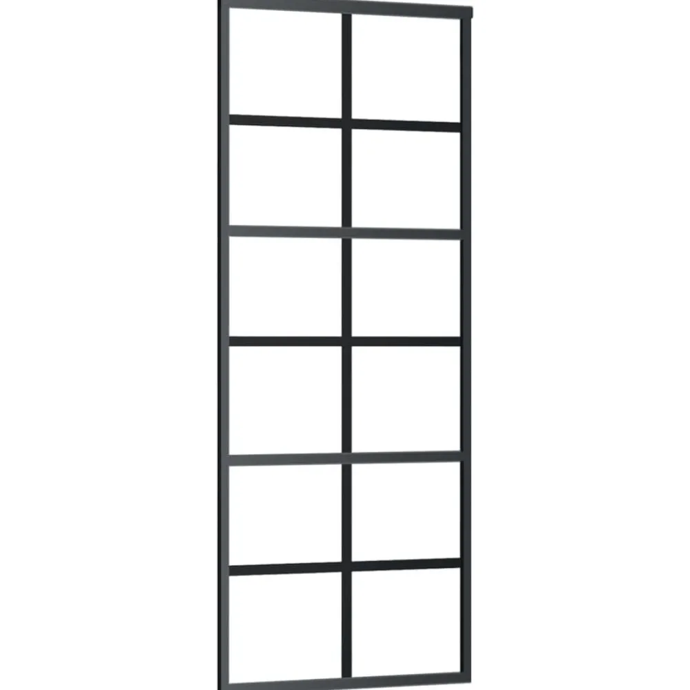 vidaXL Porte coulissante et quincaillerie Verre ESG/Aluminium 76x205cm
