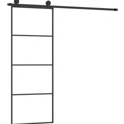 Matériaux De Construction-vidaXL Porte coulissante avec kit de quincaillerie 76x205 cm Verre ESG