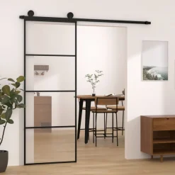 Matériaux De Construction-vidaXL Porte coulissante avec kit de quincaillerie 76x205 cm Verre ESG