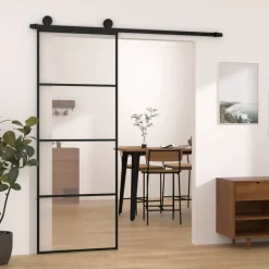 vidaXL Porte coulissante avec kit de quincaillerie 76x205 cm Verre ESG