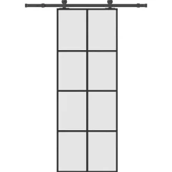 vidaXL Porte coulissante avec kit de quincaillerie 76x205 cm Verre ESG