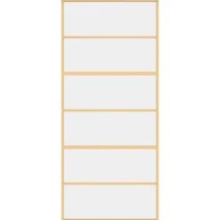 Matériaux De Construction-vidaXL Porte coulissante 90x205 cm verre ESG clair et aluminium Doré