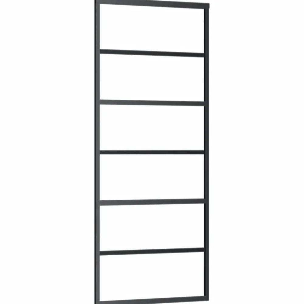 Matériaux De Construction-vidaXL Porte coulissante et quincaillerie Verre ESG/Aluminium 76x205cm