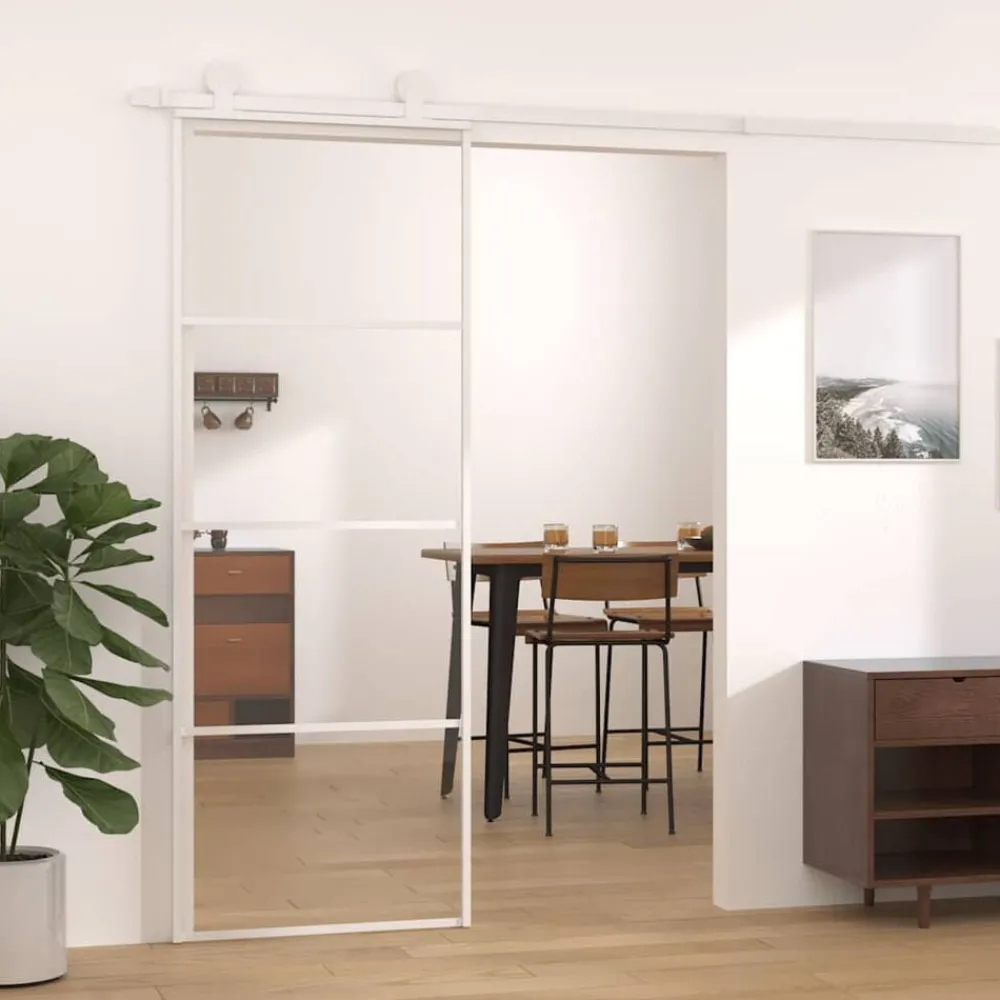 vidaXL Porte coulissante Verre ESG et aluminium 76x205 cm