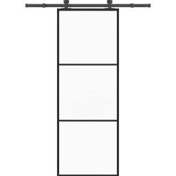 vidaXL Porte coulissante avec kit de quincaillerie 76x205 cm Verre ESG