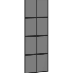 Matériaux De Construction-vidaXL Porte coulissante 76x205 cm verre trempé aluminium Noir