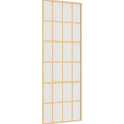 vidaXL Porte coulissante doré 76x205 cm verre ESG dépoli et aluminium