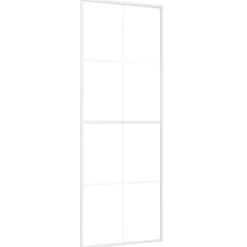 vidaXL Porte coulissante Verre ESG dépoli et aluminium 76x205 cm