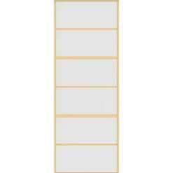 Matériaux De Construction-vidaXL Porte coulissante doré 76x205 cm verre ESG dépoli et aluminium Doré et mat