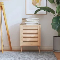 Accessoires De Quincaillerie-vidaXL Porte d'armoire à persiennes 39,5x39,4 cm bois de pin massif Naturel