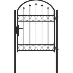 vidaXL Porte de Clôture Assen Gris 100 x 125 cm Acier enduit de poudre