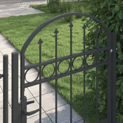 vidaXL Porte de Clôture Assen Gris 100 x 125 cm Acier enduit de poudre