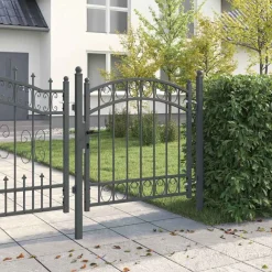 Clôtures & Barrières-vidaXL Porte de Clôture Emmen 100 x 100 cm Acier peint par poudre Gris
