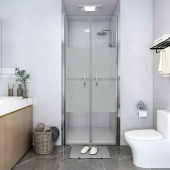 vidaXL Porte de douche ESG demi-dépoli 71x190 cm