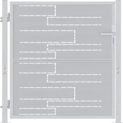 vidaXL Porte de Jardin Argenté 85 x 97 cm Acier inoxydable