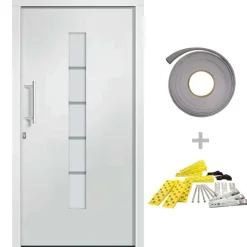 vidaXL Porte d'entrée Aluminium et PVC 100x200 cm