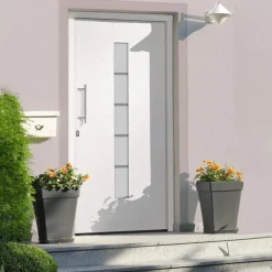 vidaXL Porte d'entrée Aluminium et PVC 100x200 cm