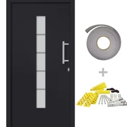 vidaXL Porte d'entrée Aluminium et PVC 100x200 cm