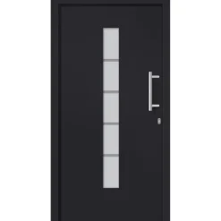 vidaXL Porte d'entrée Aluminium et PVC 100x200 cm