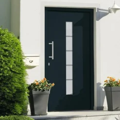 vidaXL Porte d'entrée Aluminium et PVC 100x200 cm