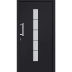 vidaXL Porte d'entrée Aluminium et PVC 100x200 cm