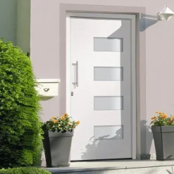 vidaXL Porte d'entrée Aluminium et PVC 100x200 cm